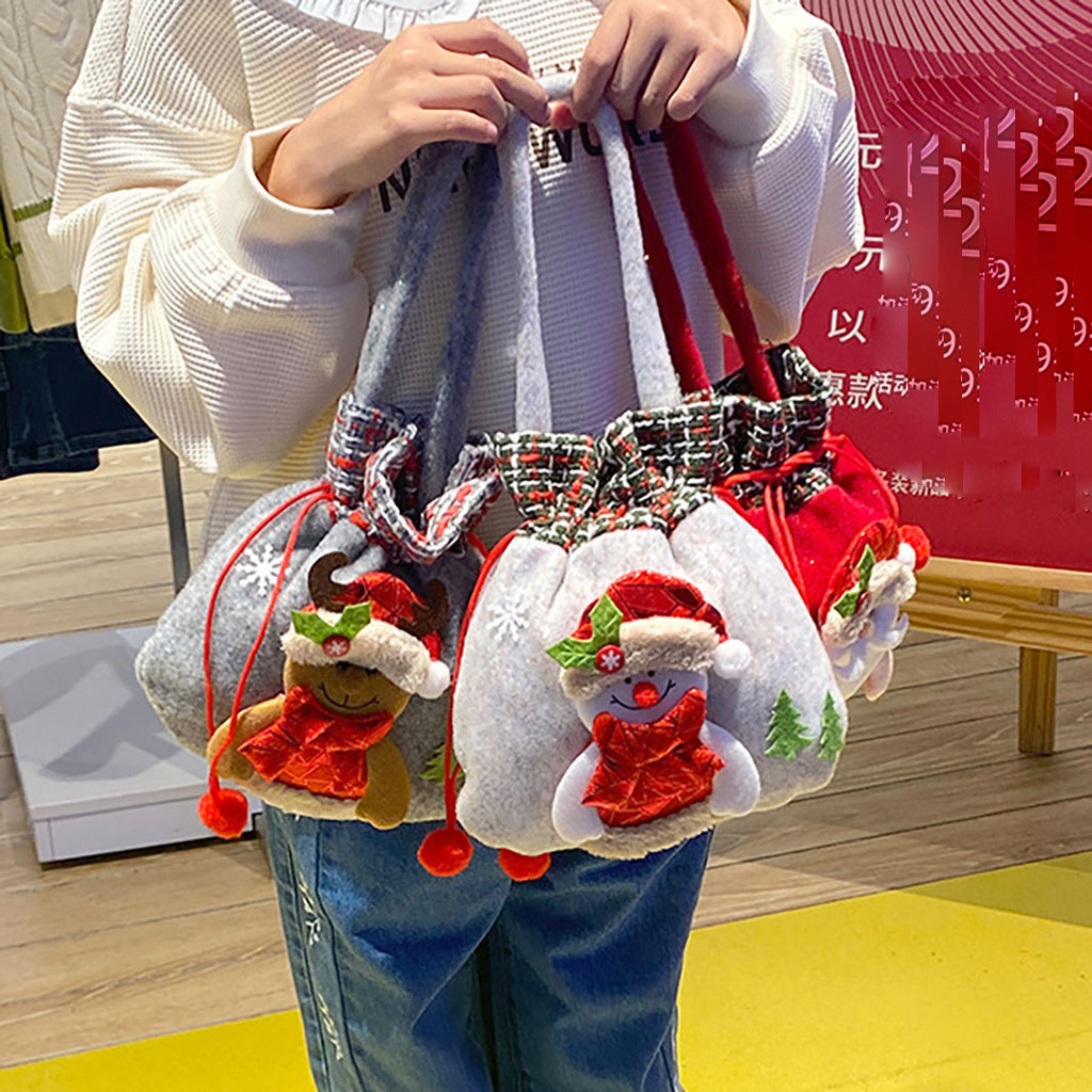 

Christmas Gift Bag Apple Bag Handbag Santa Christmas Eve Gift Bag
