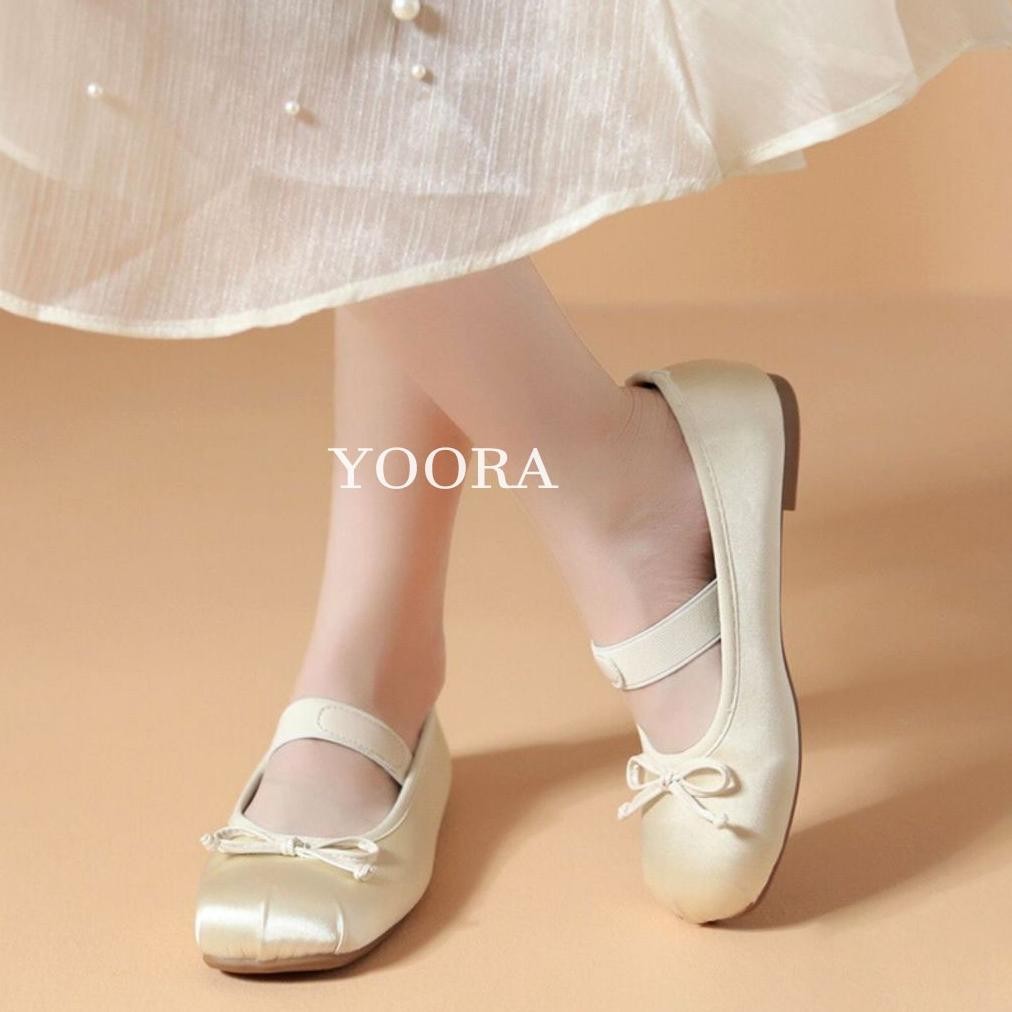 Hl - Yoora Flat Shoes Flatshoes Balet Sepatu Balet Wanita Import Fashion Kekinian Sepatu Flat Shoes 