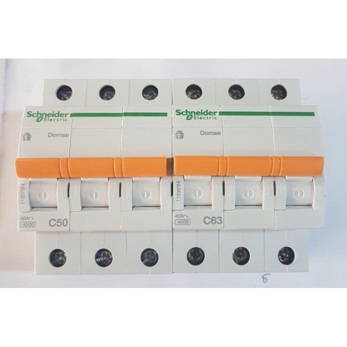 MCB Schneider Domae 3 Pass Phase 3P 63 Ampere 63A / 50 ampere 50A