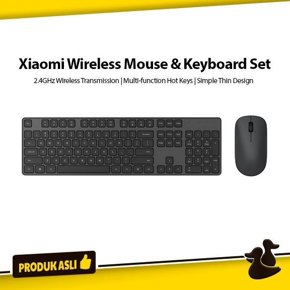 Xiaomi Mi Wireless Keyboard Mouse Combo Set Nirkabel Original Promo