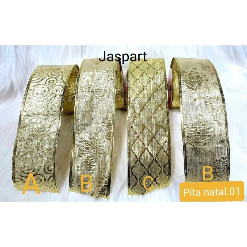 

Pita Glitter Natal Pinggir Kawat Pita Parcel Pita Christmas Pita Hiasan Cantik Lebar Besar 6.5 Cm Berkualitas