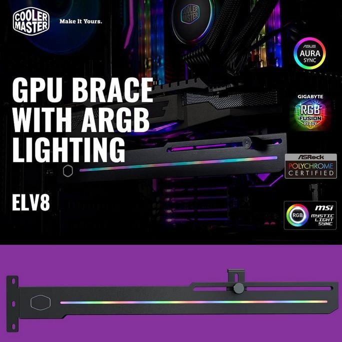 COOLER MASTER ELV8 GPU BRACE WITH RGB LIGHTNING VGA HOLDER