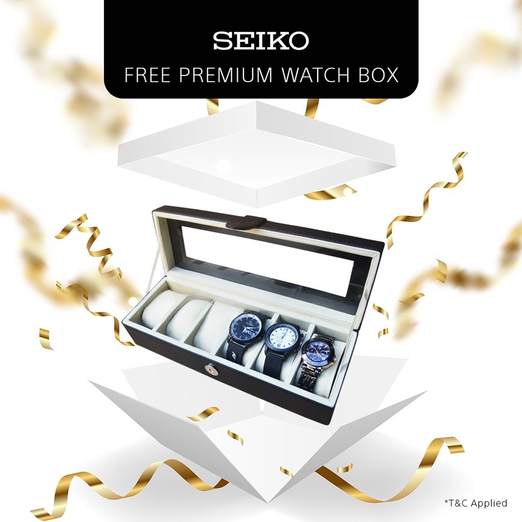 

Free Gift Premium Watch Box with Purchase Seiko