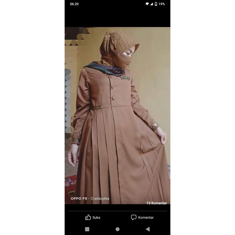 Baju Muslim GAMIS PNS/TOYOBO/SERAGAM PNS/ASN warna khaki/Bisa bumil/seragam kerja/gamis kerja