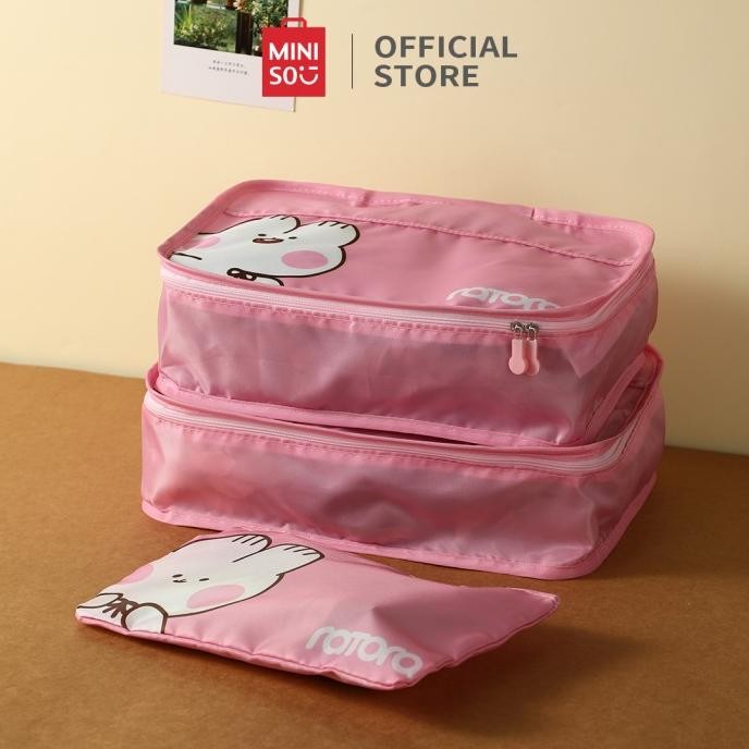 . Miniso Travel Organizer Bag zipper Bag Tempat Baju Tempat