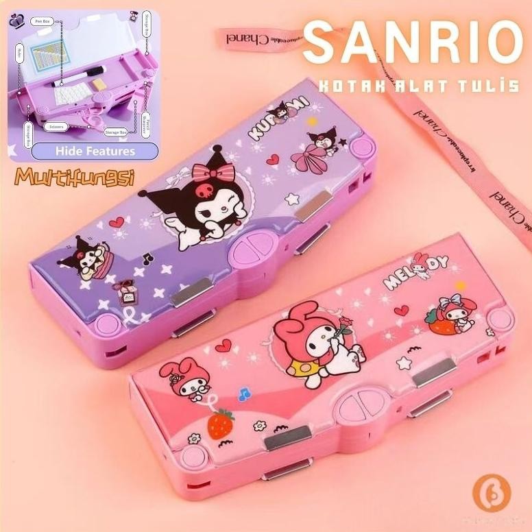 

Ready Penjual LokalKotak Pensil Kartun Lapisan Ganda Pop-Up Dengan Rautan / Pensil Multifungsi Motif Kuromi Melody Murah