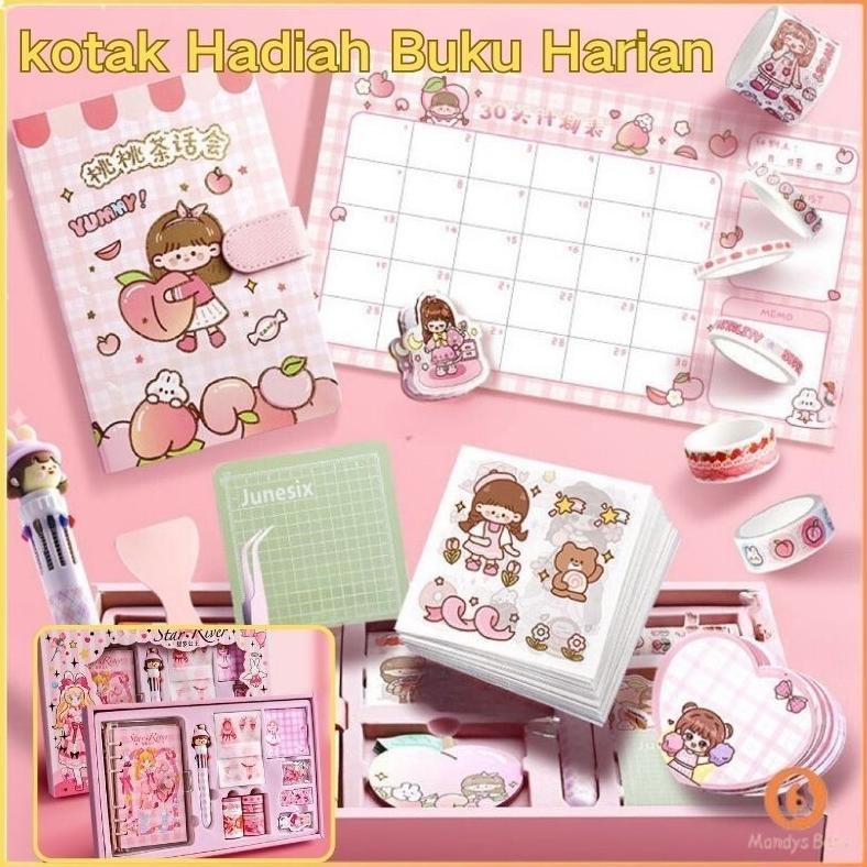 

Ready Penjual LokalDiary Book Cute Stickers Set Buku Harian Alat Tulis Lettering Pen Gadis Cantik Hati Buku Stiker Hadiah Murah