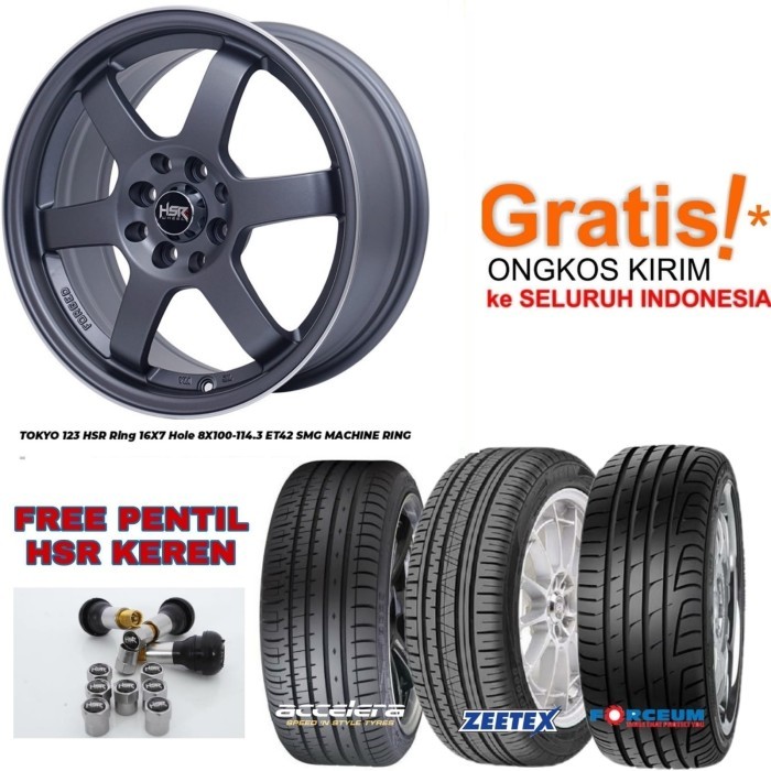 PAKET VELG MOBIL RING 16 SIGRA IGNIS BRIO YARIS JAZZ HSR TOKYO te37