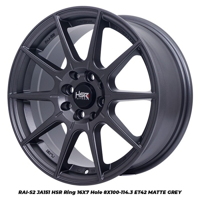 paket velg dan ban RAI S2 new ring 16x7 mobil yaris TRD, Jazz ge8