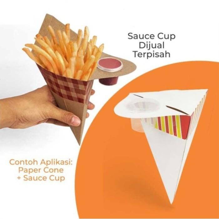 Box Cone French Fries Dus Segitiga Tempat Kentang Goreng Churros Keruc