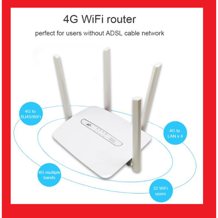 TERBARU Wifi Wireless Router 4G LTE CPE Smartcom LX600 300Mbps SIMCARD