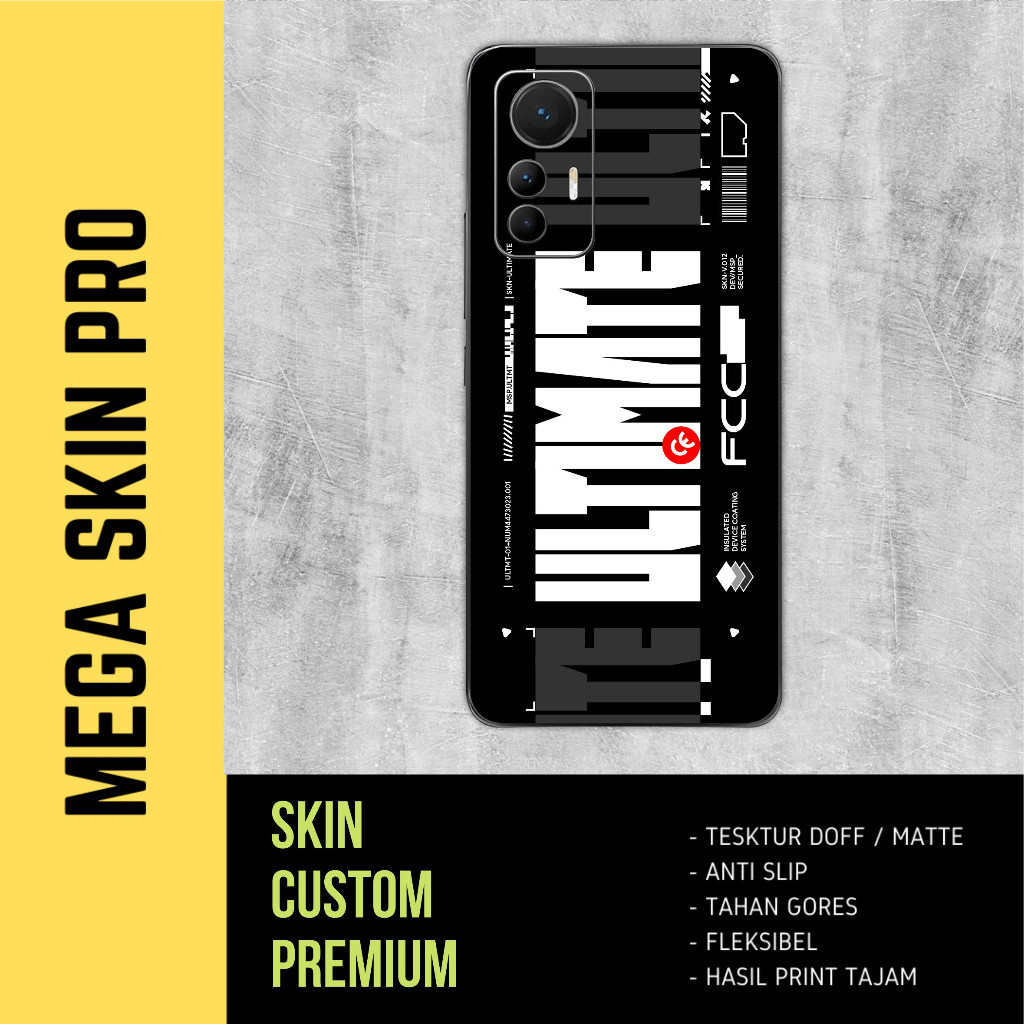 Xiaomi 12 Lite Garskin/Stiker Case Bisa Custom Motif - 2Pcs