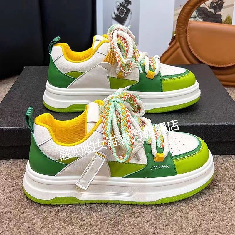 Sepatu Board Wanita Berkualitas Tinggi Sepatu Putih Platform Dopamin