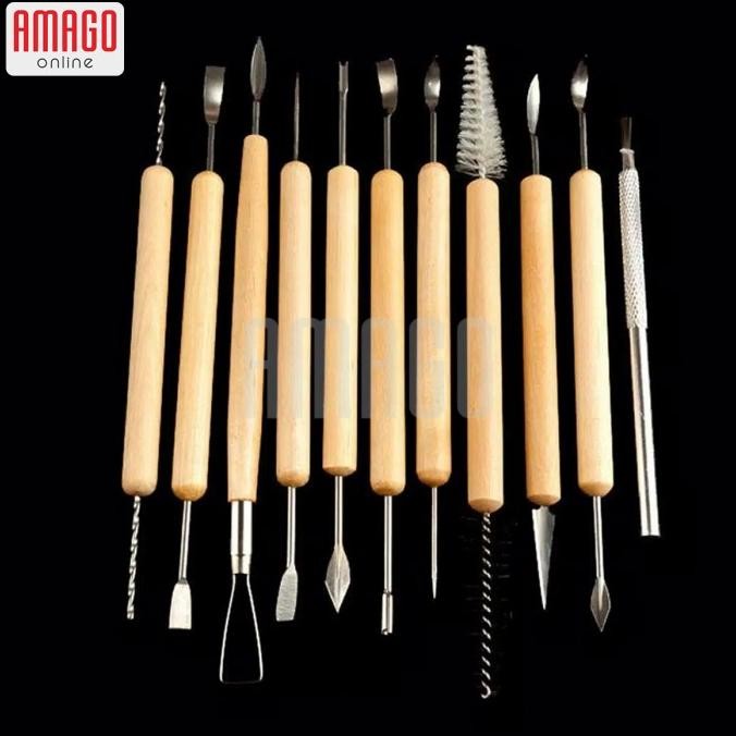 

Clay Pottery Tools - Alat Ukir Clay Tanah Liat Tembikar -Pegangan Kayu [terbaik]