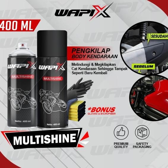 dgf-4 WAPIX - MULTISHINE - Pengkilap Body Motor Instan & Penghitam Body Motor Viral