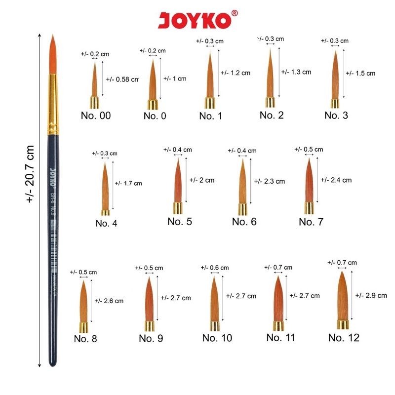 

Kuas Joyko BR-6 no.0 - no.12