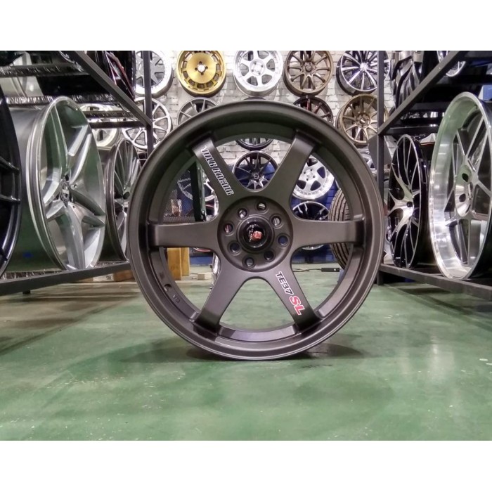 VELG MOBIL RING 18 TL HSR LOBANG BAUT 4 PCD 4X100/114,3 GUN METAL