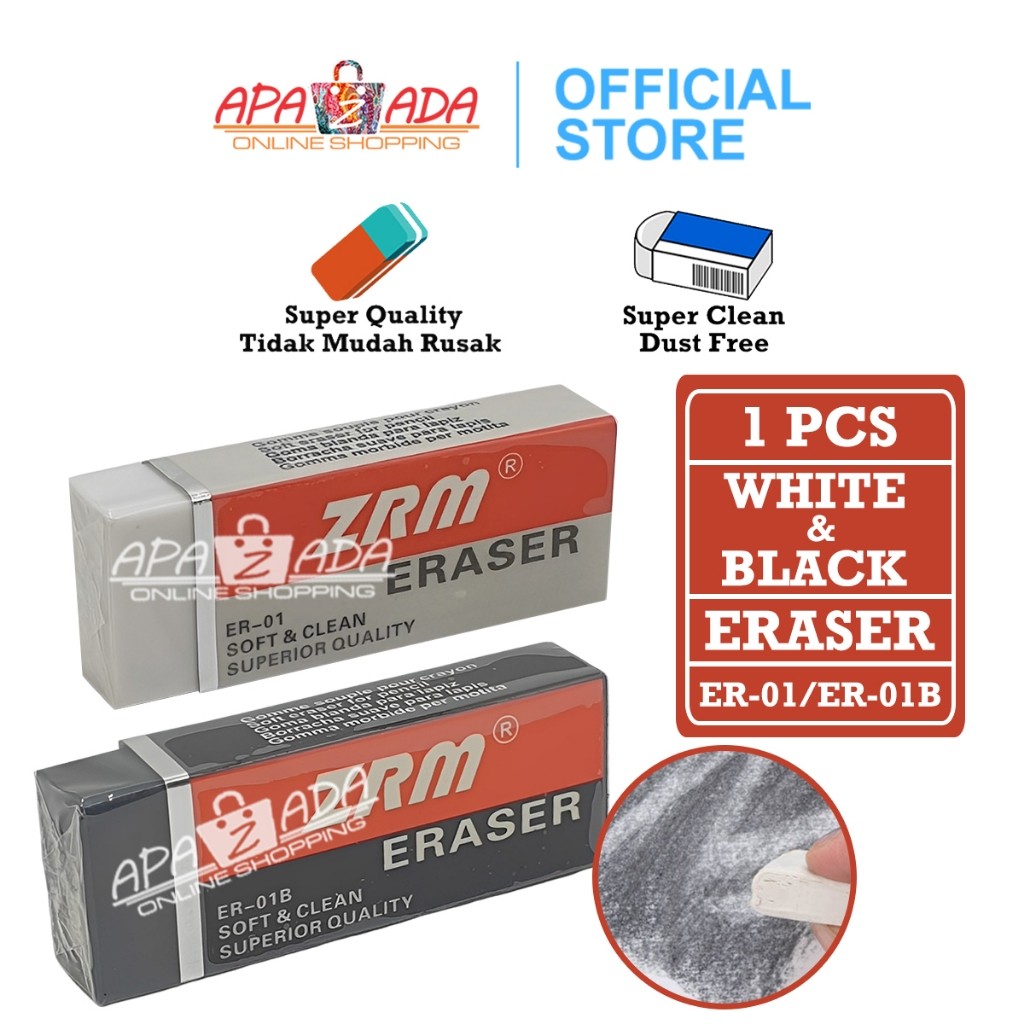 

Apazada - Penghapus Pensil Murah Satuan [1 Pcs Penghapus] / Hapusan Besar / Eraser Pensil ZRM