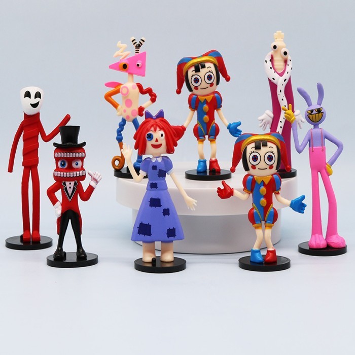The Amazing Digital Circus Action Figure Set Isi 8pcs Pomni Jax Gangle