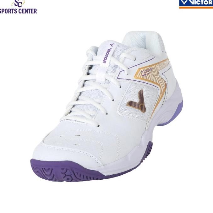 NEW SEPATU BADMINTON VICTOR WIDE P9200TD AJ / P9200 TD AJ / P 9200 TD AJ WHITE PURPLE 2710T