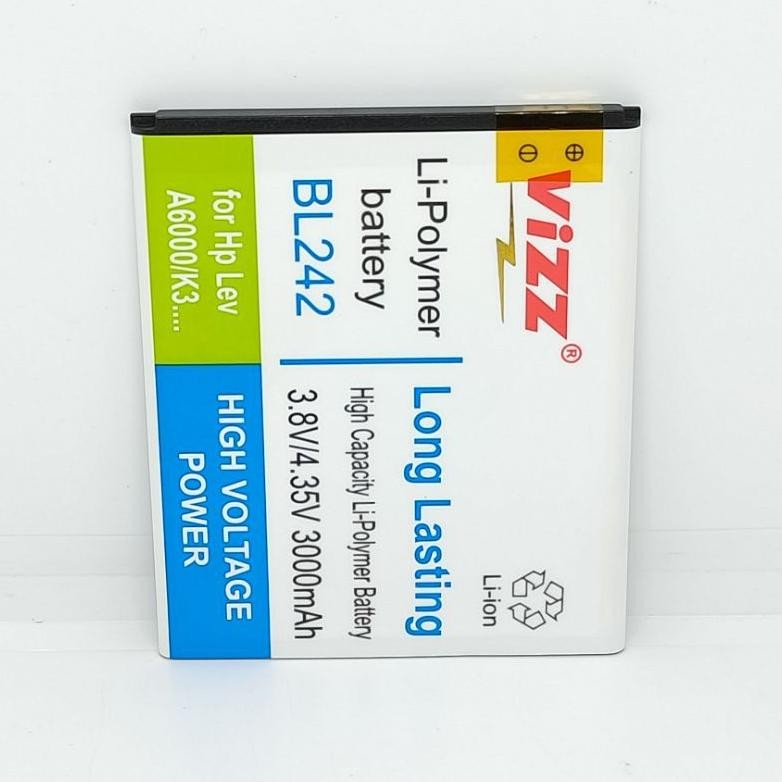(PROMO) Baterai Batre Vizz BL242 Lenovo A6000 / K3 Plus / A6010 / A6000 Plus / A6020 / BL259 Origina
