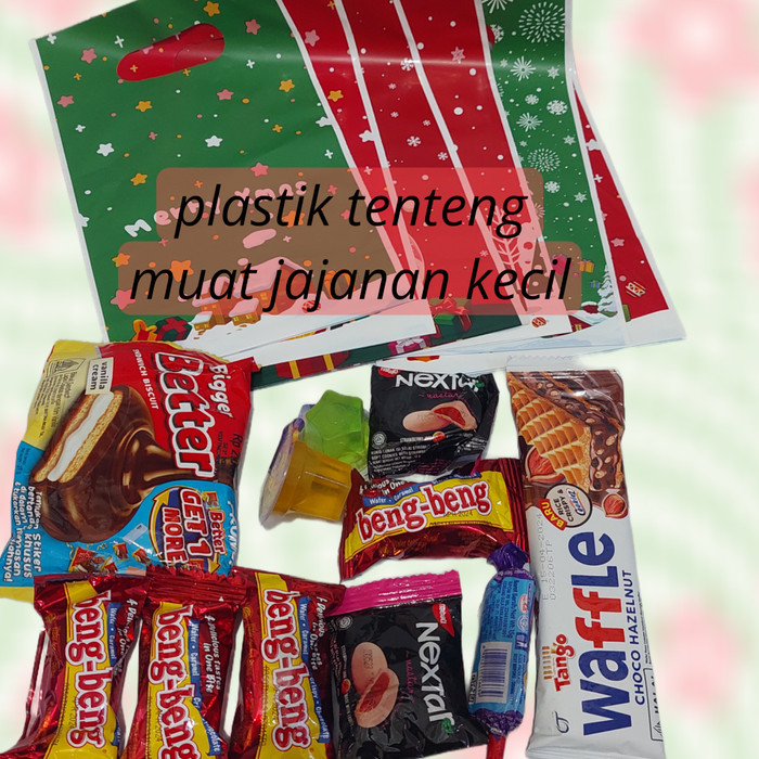 

KANTONG PLASTIK NATAL MERRY CHRISTMAS /PLASTIK TENTENG HADIAH NATAL