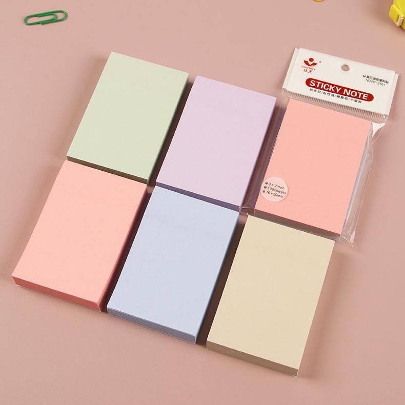 

100 LEMBAR MORANDI COLOR STICKY NOTE MEMO LABEL STICKER BOOKMARK WARNA-WARNI NOTE PAD STATIONERY SEKOLAH OFFICE SUPPLIES