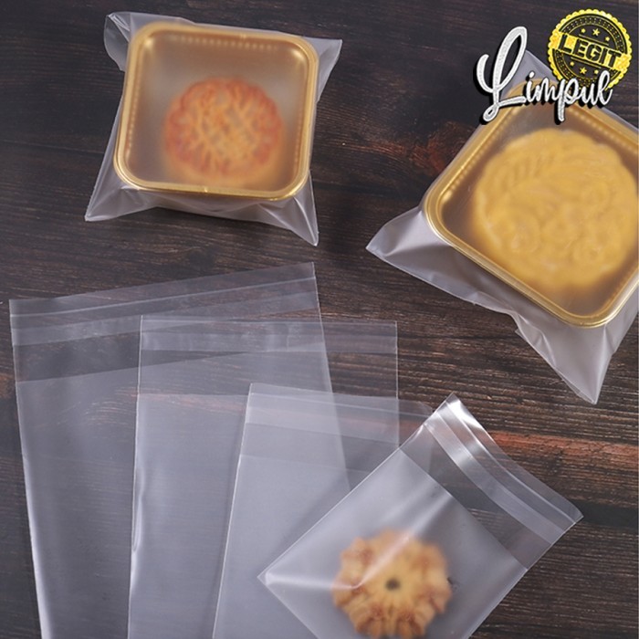 

Plastik Cookies Polos Doff Plastik OPP Lem 7x7 10x10 12x12 MATTE DOFF POLOS