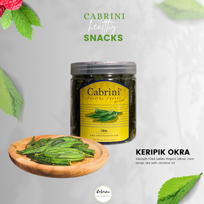 

PROMO! Cabrini Healthy Snacks Ladies' Fingers Keripik Okra 500 mL