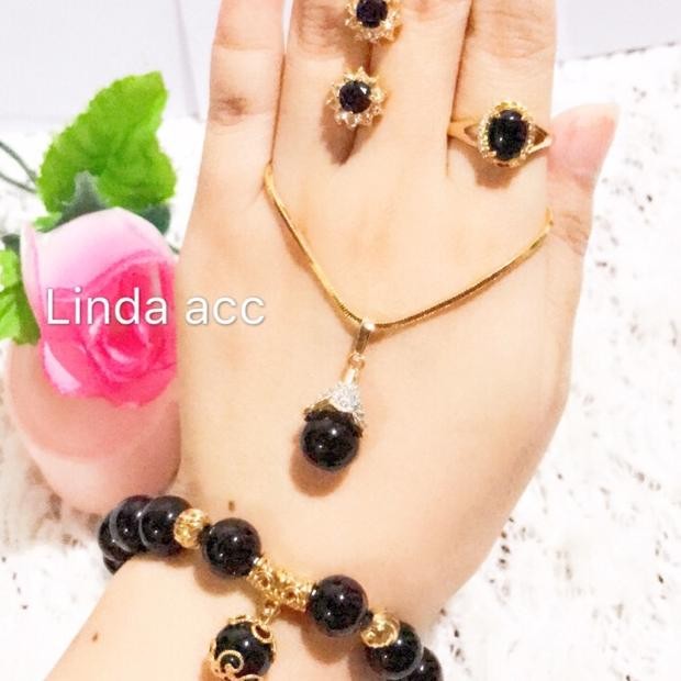 SALE set giok hitam batu giok asli liontin giok asli se-7