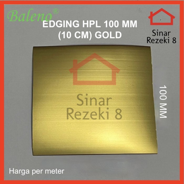 Laci - Edging Hpl Gold 100 Mm / Emas Pinggiran Meja Kayu Woodgrain Taco Pvc