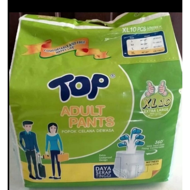 Top Pampers Dewasa Celana Size Xl Isi 10 Pcs.