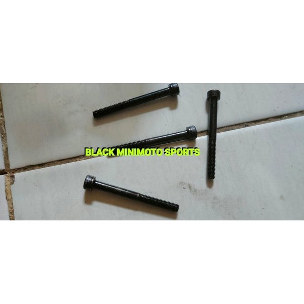 Baut L4 Karburator Motor Mini Mesin Tarik - Baut L4 Carburator Baja Hitam Drat 8 Panjang - Baut L4 D
