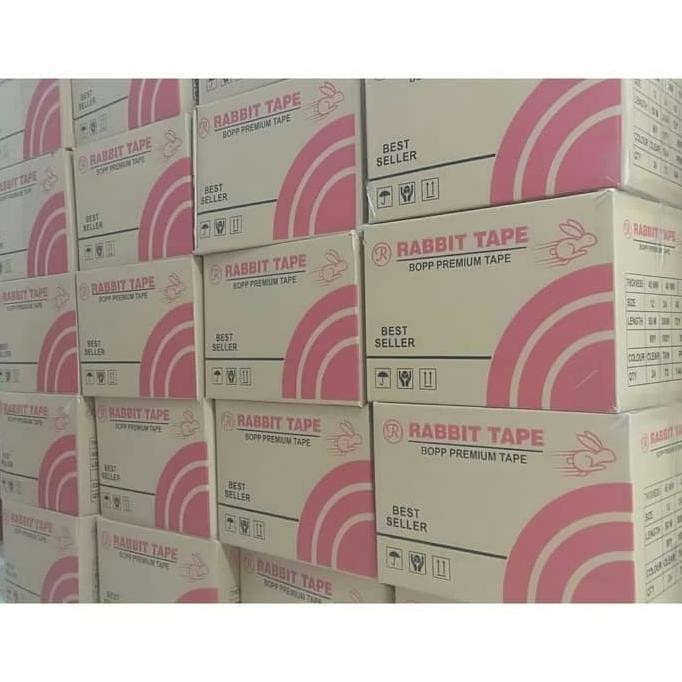 

[Dus] Lakban Bening 2 inch x 100yard / Lakban 100 Yard Rabbit Tape OK