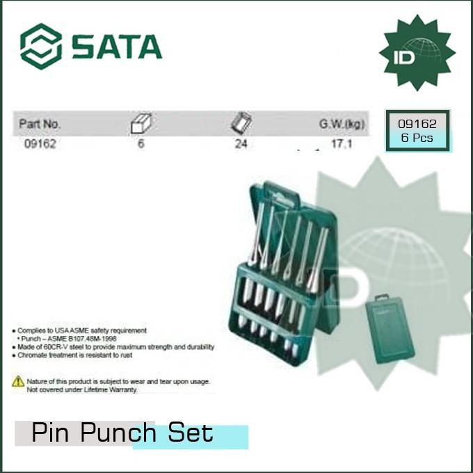

Pahat Pin Set 09162 - 6Pc Pin Punch Set Sata Proses Cepat
