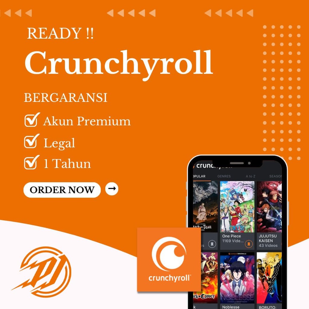 Crunchyroll Mega Fan Premium 1 Tahun Bergaransi