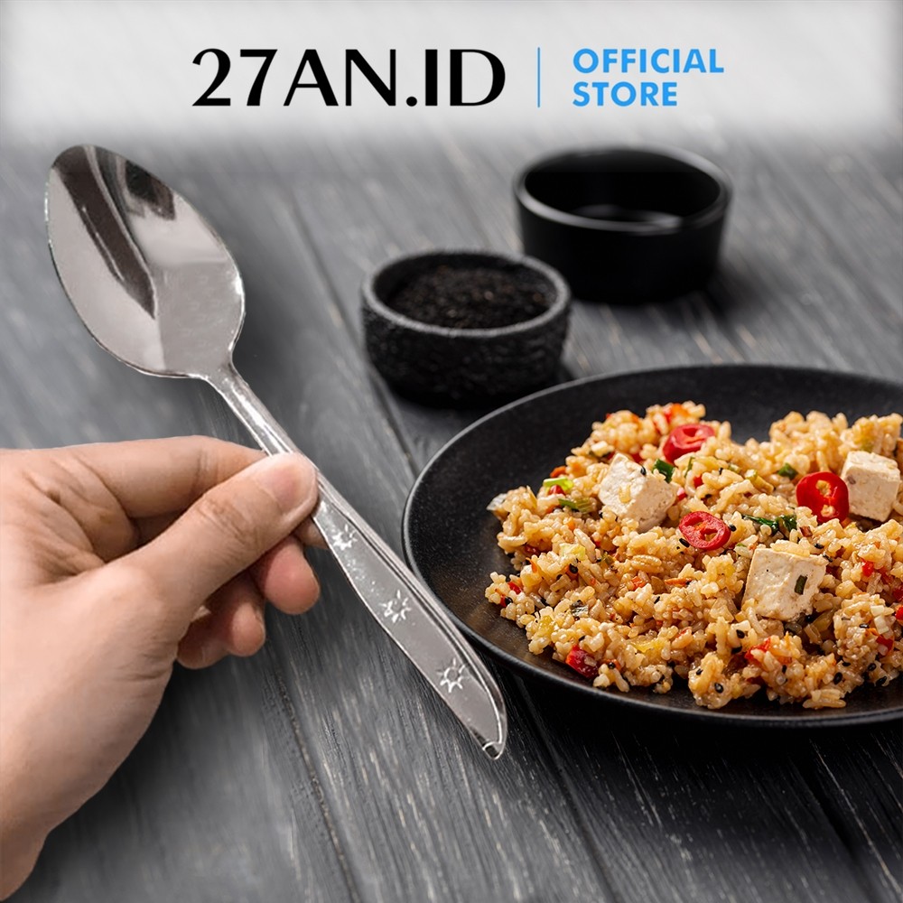 MURAH (27AN.ID) SENDOK GARPU KOREA ALAT MAKAN SPOON FORK SET STAINLESS H718 STAINLESS 1 LUSIN ANTI