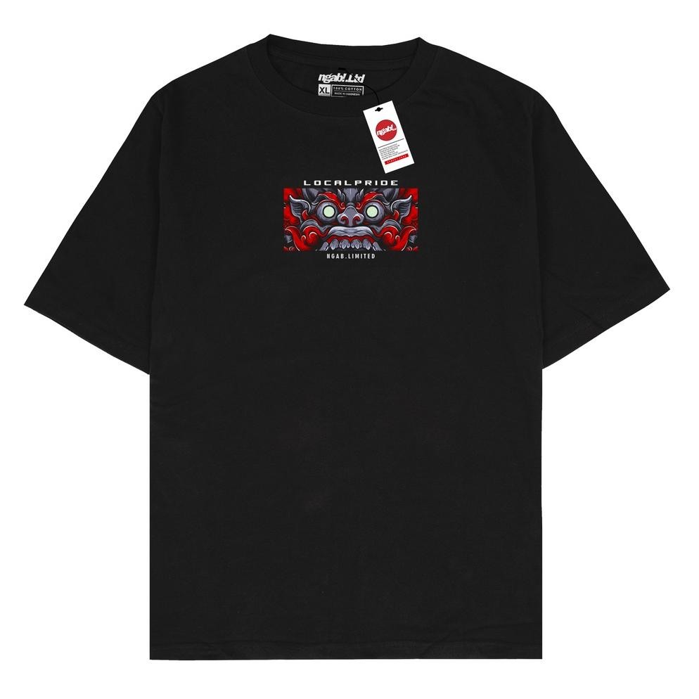 Ngab Kaos Dewasa Glow In The Dark Local Pride Barong Hitam Nb033 Unisex Pria Wanita Cotton Combed 24