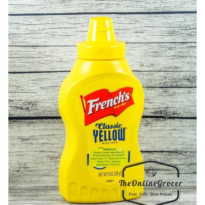 

French'S Classic Yellow Mustard Sauce - Saus Mustard 226Gr
