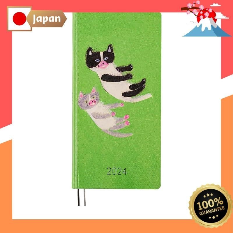 

Hobonichi Techo 2024 minggu oleh Keiko Shibata / Fluffy Floating Kittens Perencana mingguan mulai bulan April, dengan format vertikal yang ramping. |037C7D4B|