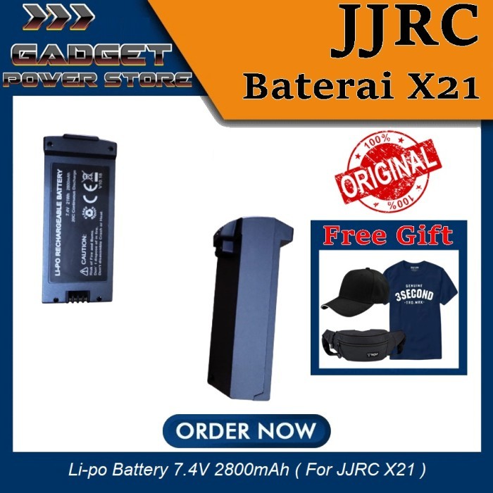 adastok Battery JJRC X21 7.4V 2.800mAh Li-po Baterai Drone JJRC X21 Original