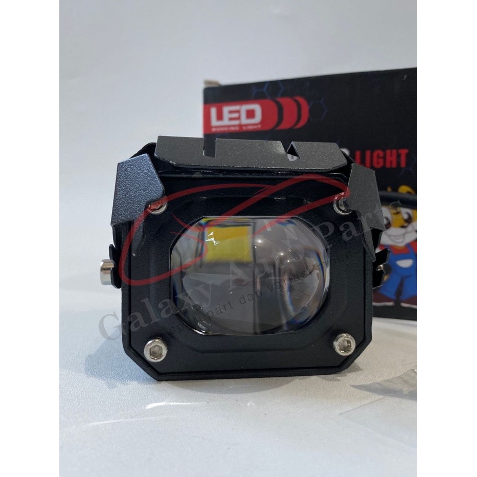 Lampu tembak mini projie led putih kuning mobil motor universal
