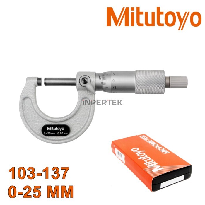 

newgan!! Micrometer 0-25 MITUTOYO 103-137 Micro Meter Manual Outside Ukur Luar