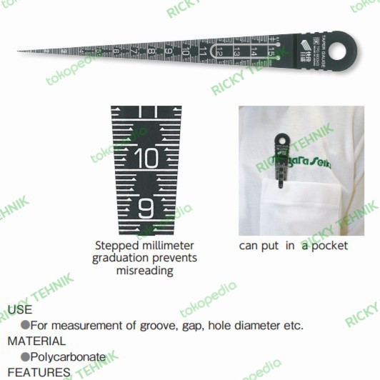 

newgan!! TPG-800KD TAPPER GAUGE PLASTIC 1-15CM NIIGATA SEIKI (SK)