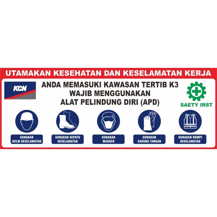 Banner / Spanduk K3 Safety Ukuran 4X1,5 Meter (Landscape) Diskon