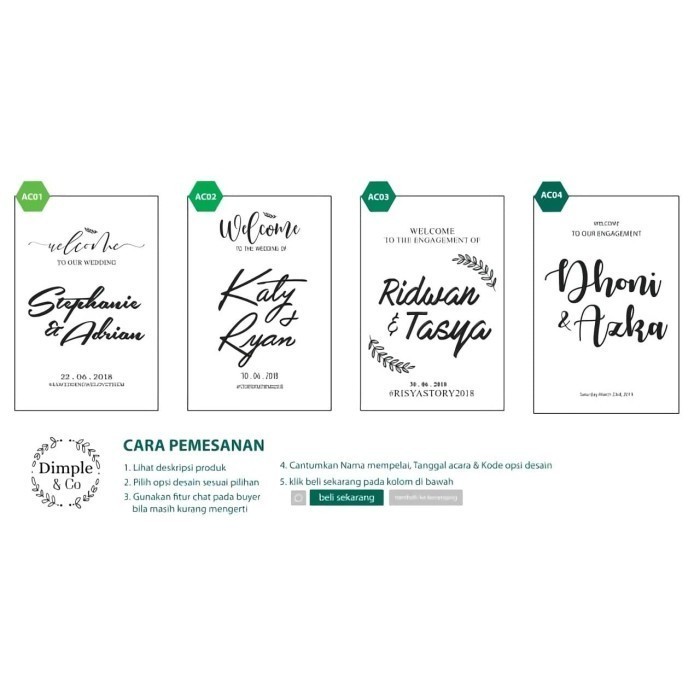 Papan Lamaran / Wedding / Tunangan / Welcome Sign Wedding Akrilik Terbaru