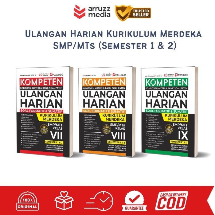 

Buku Ulangan Harian Kurikulum Merdeka SMP/MTs Kelas 7, 8, dan 9