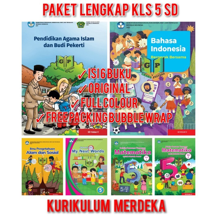 

Paket Lengkap Buku Kurikulum Merdeka Kelas 5 SD Sekolah Penggerak