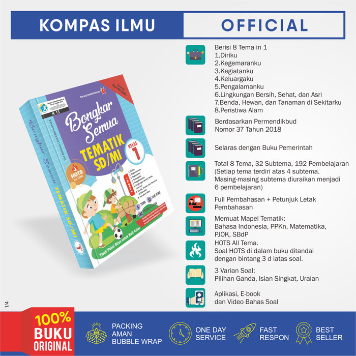 

Buku Bongkar Semua Tematik SD/MI Kelas 1 -BIntang Cendekia Pustaka-