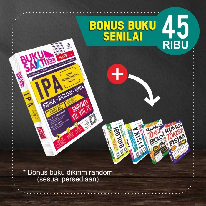 

BUKU SAKTI BANK SOAL IPA FISIKA BIOLOGI KIMIA SMP/MTs KELAS 7,8,9